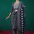 Ethnic Motifs Printed Thread Work Straight Kurta With Trousers & Dupatta