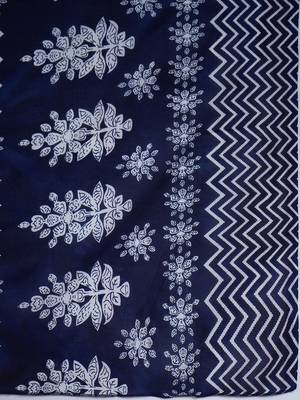 Ethnic Motifs Printed Thread Work Straight Kurta With Trousers & Dupatta 4