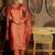 Floral Embroidered V-Neck Regular Liva Kurta With Trouser With Dupatta