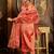 Floral Embroidered V-Neck Regular Liva Kurta With Trouser With Dupatta