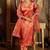 Floral Embroidered V-Neck Regular Liva Kurta With Trouser With Dupatta