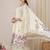 women floral printed regular  cotton kurta with trousers & with dupatta