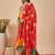 Women Leheriya Dyed Regular Thread Work Kurta with Trousers & With Dupatta