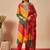 Women Leheriya Dyed Regular Thread Work Kurta with Trousers & With Dupatta