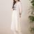 Floral Yoke Design Tie-Up Neck Thread Work Pure Cotton A-Line Kurta With Trouser
