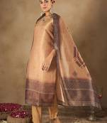 Floral Embroidered Embellished V-Neck Straight Kurta with Trouser And Dupatta