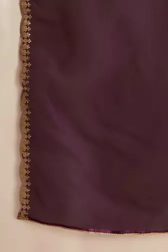 Women Ethnic Motifs Embroidered Regular Velvet Kurta with Trousers & With Dupatta