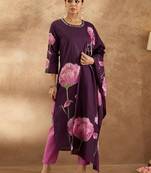 Women Floral Printed Regular Pure Cotton Kurta with Trousers & With Dupatta