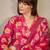 Floral Printed Pleated Mirror Work Pure Cotton Kurta with Trousers & Dupatta
