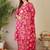 Floral Printed Pleated Mirror Work Pure Cotton Kurta with Trousers & Dupatta