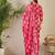 Floral Printed Pleated Mirror Work Pure Cotton Kurta with Trousers & Dupatta