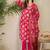 Floral Printed Pleated Mirror Work Pure Cotton Kurta with Trousers & Dupatta