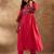 Women Floral Embroidered Empire Thread Work Liva Kurta with Trousers