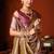 Purple jacquard silk blend saree with zari floral weave