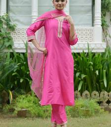 Women Embroidered Regular Kurta with Trousers & With Dupatta