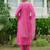 women embroidered regular kurta with trousers & with dupatta
