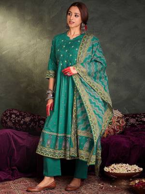Women Ethnic Motifs Embroidered Panelled Mirror Work Pure Cotton Kurta 6