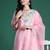 Floral Embroidered Thread Work Kurta With Trousers & Dupatta
