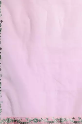Floral Embroidered Thread Work Kurta With Trousers & Dupatta