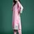 Floral Embroidered Thread Work Kurta With Trousers & Dupatta