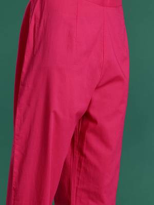 Bandhani Printed Thread Work Pure Cotton Kurta with Trousers & With Dupatta 4