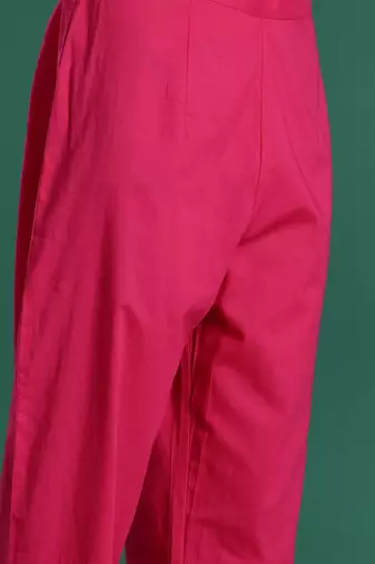 Bandhani Printed Thread Work Pure Cotton Kurta with Trousers & With Dupatta