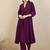 Embroidered Panelled Sequinned A-Line Kurta with Trousers