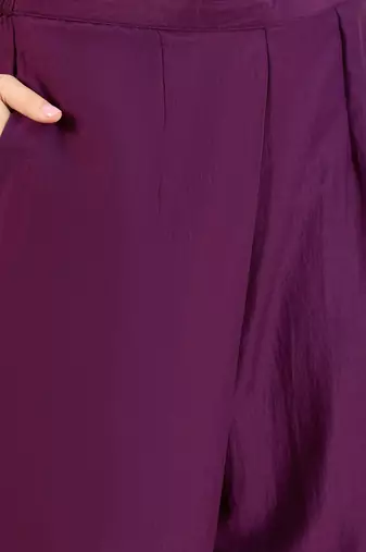 Embroidered Panelled Sequinned A-Line Kurta with Trousers