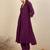 Embroidered Panelled Sequinned A-Line Kurta with Trousers