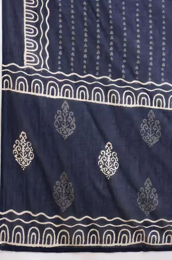 Floral Printed Pure Cotton Straight Kurta With Trousers & Dupatta