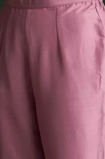Ethnic Motifs Embroidered Thread Work Kurta With Trousers & Dupatta