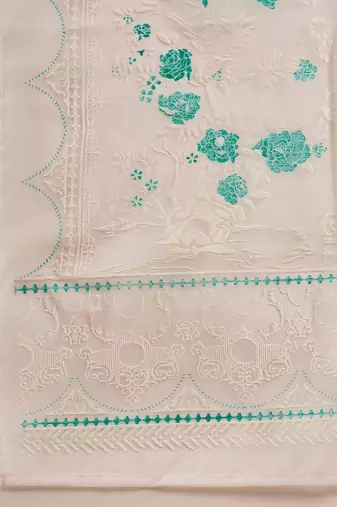 Straight Sequinned Liva Kurta with Palazzos & Dupatta