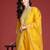 Floral Embroidered Thread Work Kurta with Trousers & Dupatta