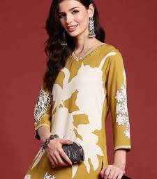 bold floral printed sequinned kurta with salwar set