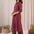 Women Floral Printed Pure Cotton Anarkali Kurta with Trouser