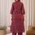 Women Floral Printed Pure Cotton Anarkali Kurta with Trouser