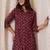 Women Floral Printed Pure Cotton Anarkali Kurta with Trouser