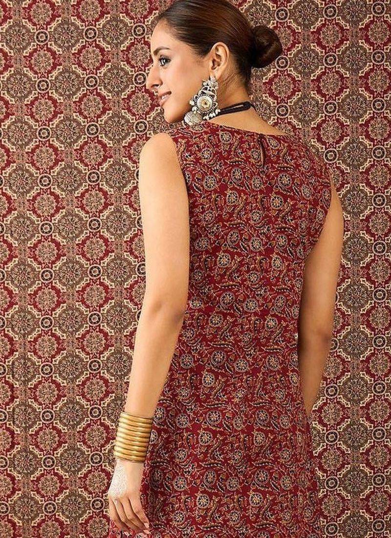 Women Ethnic Motifs Printed Regular Pure Cotton Kurta with Patiala
