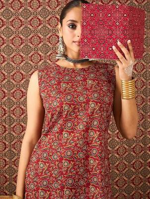 Women Ethnic Motifs Printed Regular Pure Cotton Kurta with Patiala 6