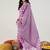 Purple Floral Printed Mirror Work Pure Cotton Kurta with Trousers & Dupatta