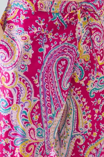 women paisley printed regular  cotton kurta with trousers