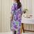 Floral Printed V-Neck Pure Cotton Straight Kurta With Trousers