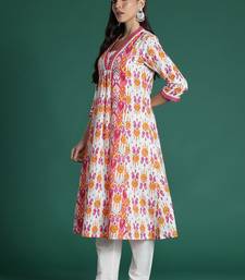Ethnic Motifs Printed Mirror Work Pure Cotton Kurta with Trousers & With Dupatta