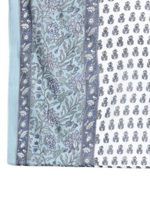 Floral Printed Regular Pure Cotton Kurta with Trousers & Dupatta 4