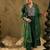 Embroidered Zari Work Regular Sleeves A-line Shape V-Neck Liva Kurta Set