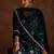 Floral Embroidered V-Neck Thread Work Straight Kurta With Sharara & Dupatta
