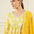 Floral Printed A-Line Mirror Work Pure Cotton Kurta with Trousers & Dupatta