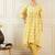 Floral Printed A-Line Mirror Work Pure Cotton Kurta with Trousers & Dupatta