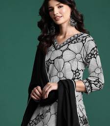 Women Printed Mirror Work Pure Cotton Kurta With Trousers & Dupatta