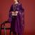 Floral Embroidered Sequinned Liva Kurta With Trousers & Dupatta